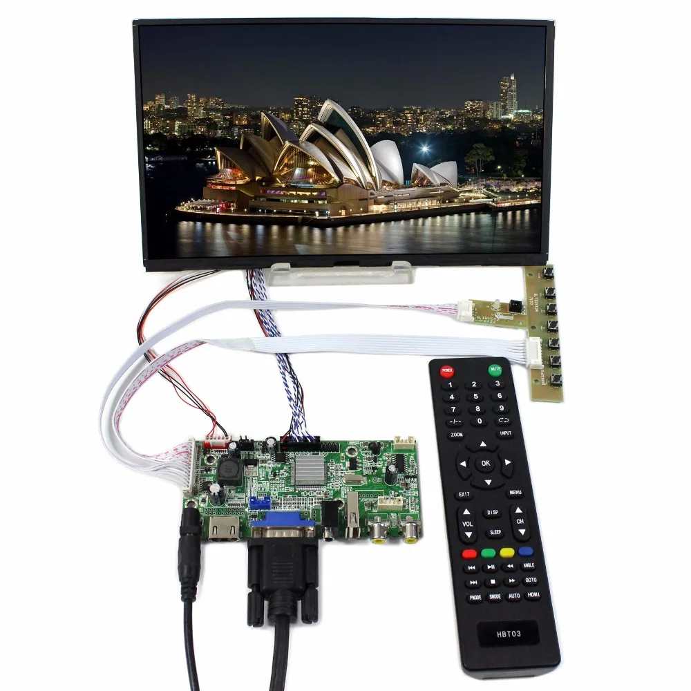 

HDMI VGA 2AV USB Audio Lcd controller board and 10.1inch B101XAN01.3 1366x768 IPS LCD panel
