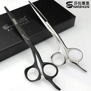 

Black Silver High Hardness Japan 440c Steel 5.5/6/6.5 Inch Cutting Scissors Professional Hairdresser Scissors Hair Scissors