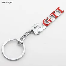 Персонализированный полый брелок с буквой для Volkswagen Polo Scirocco Golf GTD, брелок для мужчин, аксессуары, подвеска, металлический автомобильный брелок
