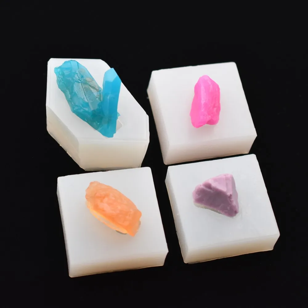 

SNASAN Irregular crystal pendant Silicone Mold for jewelry Resin Silicone Mould handmade tool DIY epoxy resin molds MuJu-ShiTou