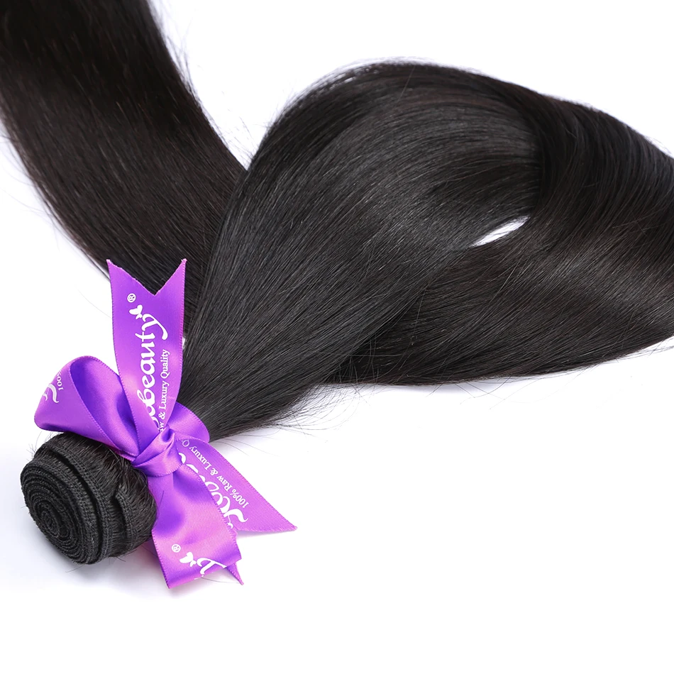 Rosa Красота волосы бразильские волосы плетение пучки прямые 100% пряди человеческих волос для сетка для наращивания волос Волосы remy 28 30 32 40