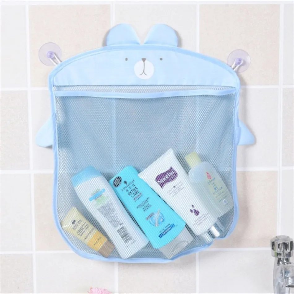 4YANG Cartoon Wall Hanging Kitchen Bathroom Storage Bags Knitted Net Mesh Bag Baby Bath Toys Shampoo Organizer Container