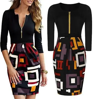 

New Women Summer Casual Office Lady Party Midi Dress Casual Bodycon Slim Evening Party Pencil Dress Plus Size New