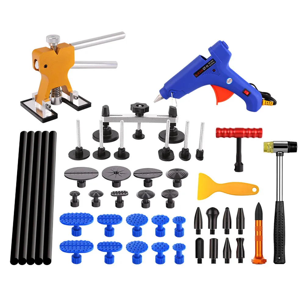 WHDZ PDR Tools Paintless Dent Repair Tools Car Hail Damage Repair Tool Hot Melt Glue Sticks Glue Gun Puller Tabs Kit pdr tools paintless dent repair tools dent removal tool kits dent puller adhesive sticks glue gun puller tabs