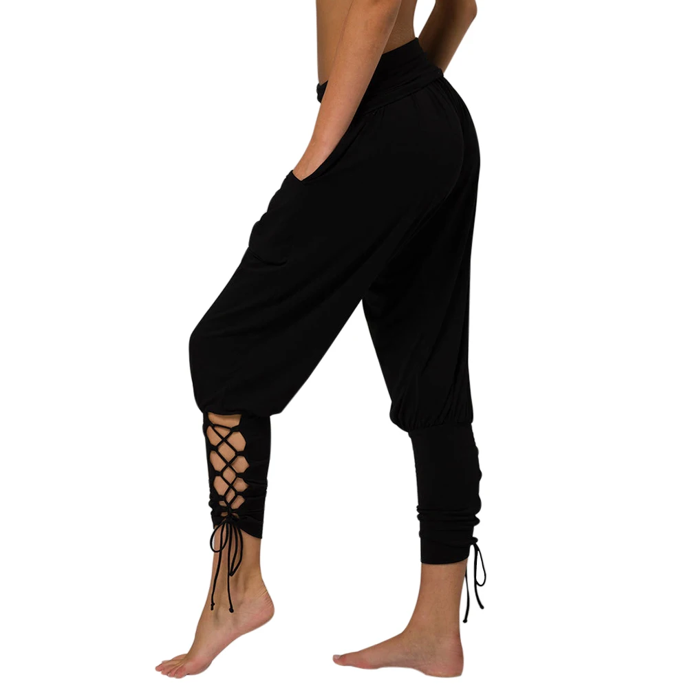 NIBESSER 2019 Pilates Pants Women Soft Solid Lace Up Jogger Harem Pant Gym Fitness Loose Bandage High Waist Pocketed Casual Pant NIBESSER 2019 Pilates Pants Women Soft Solid Lace Up Jogger Harem Pant Gym Fitness Loose Bandage High Waist Pocketed Casual Pant