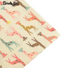 Booksew, рисунок жирафа, хлопок, ткань для дома, Telas, жир, кварталы, сделай сам, ручная работа, стежка, простыня, шитьё для подушки, пэчворк, Tissu