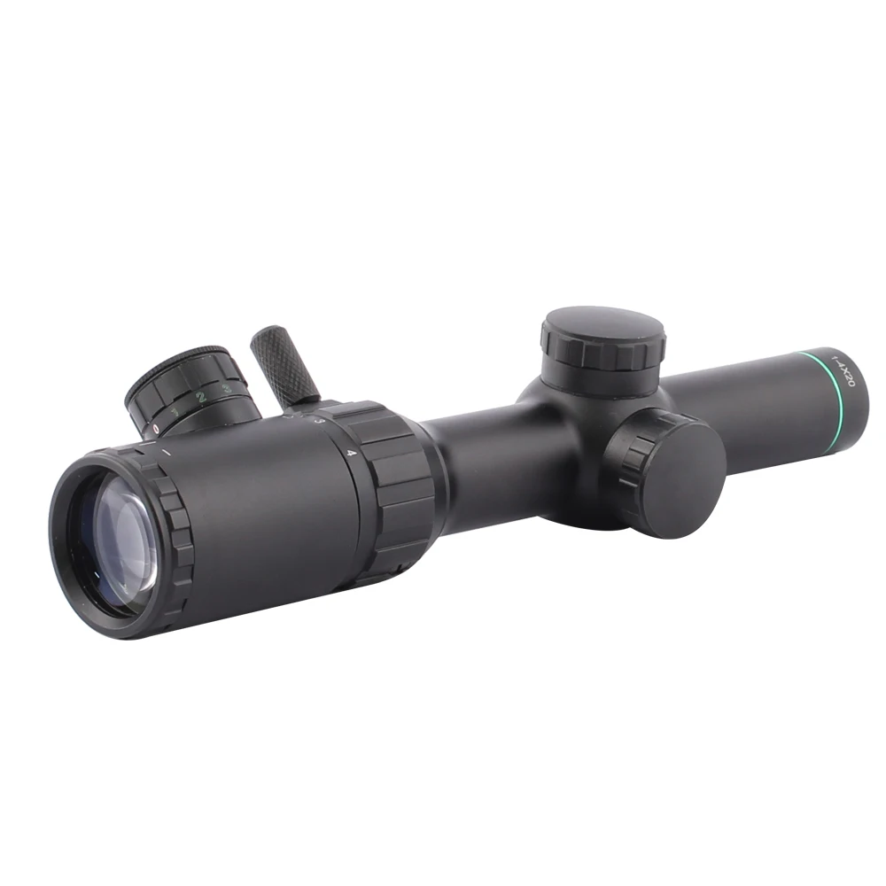 Scope com Montagens Spina Óptica Caça Mira Escopo 1-4x20 Riflescopes Retículo Rifle 4 Cheap Lunetas Riflescopes