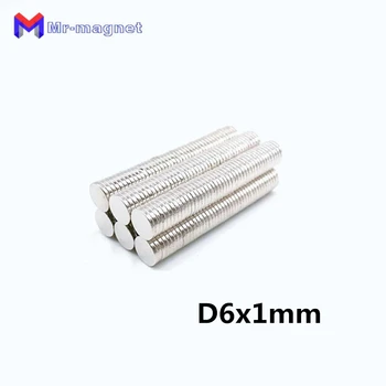 

1000pcs 6x1mm magnet 6x1 N35 super strong rare earth magnet D6x1mm, 6*1 small fridge magnets D6*1mm, 6mmx1mm magnet