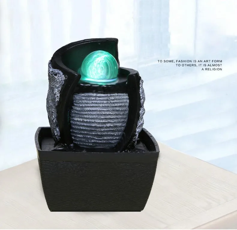 Desktop Waterfall Fountain With Led Lights