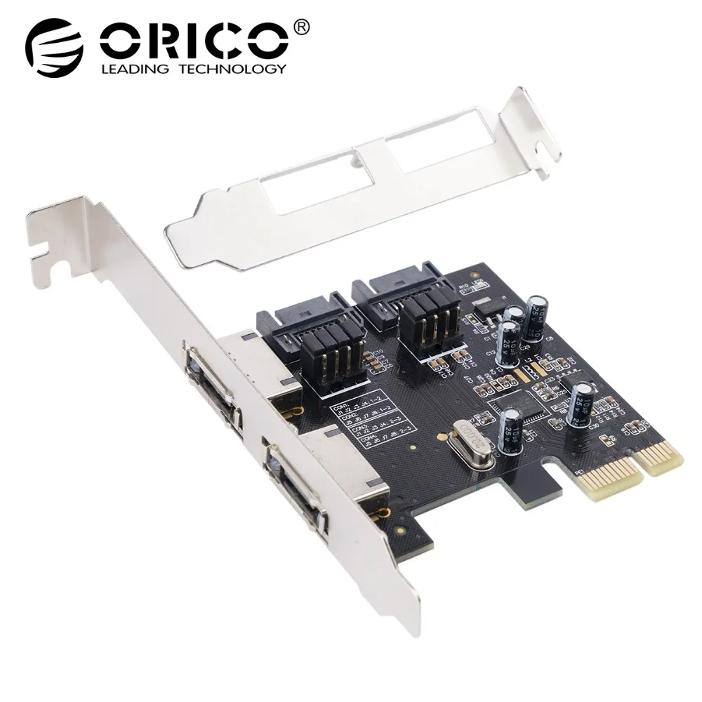 

ORICO PCI-E to 2 Port SATA3.0 & 2 Port eSATA Express Expansion Card Adapter ASM1061 Chip 6Gbps Super Speed For Desktop Computer