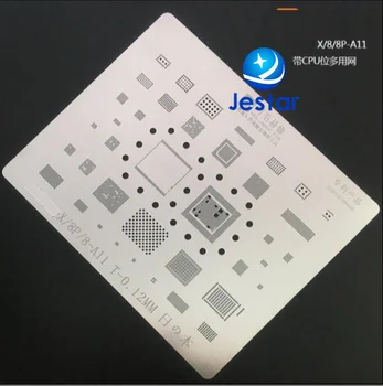 

2pcs For Iphone 8/8P/X ,XS XSMAX XR BGA Reballing Stencil Template 0.12mm Thickness, good quality not easily deformed