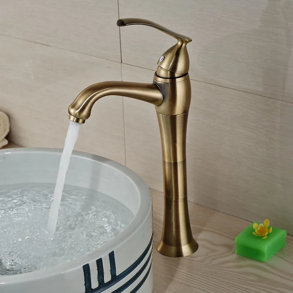 NEW Arrived Antique Bronze Single Handle Bathroom Basin Faucet Tall