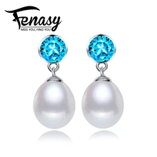 FENASY punk vintage long earrings natural Pearl earrings for women bijoux femme Jewelry Women Accessories earrings