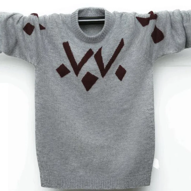 Winter Teenager Wool Sweaters Kids Pullover Cashmere Sweater Warm Children's Sweater Pullover Boys Girls Sweaters 100-180 cm