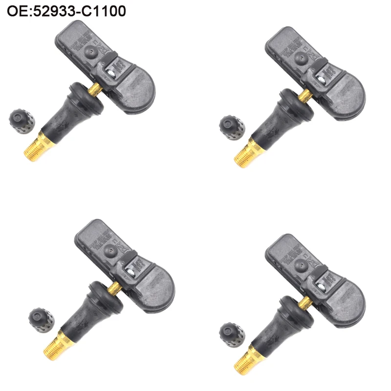 YAOPEI 4 pcs New Tire Pressure Monitoring Sensor 52933 C1100 Fits For