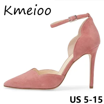 

Kmeioo Women Shoes US Size 5-15 Ankle Straps Sandals D'Orsay & Two Piece Sandals Pointed Toe High Heels Sweet Casual Shoes