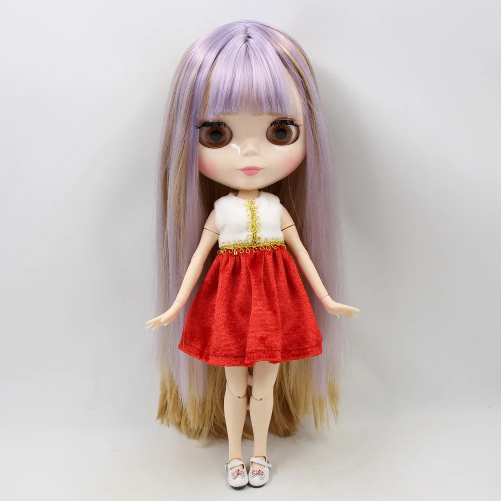 Кукла Blyth ICY DBS с белой кожей и глянцевым лицом челкой/челкой для шарнирного тела