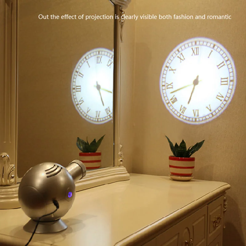 

Spherical LED Wall Clock Light Digital Pointer Arabia Digital Projection Alarm Clock Creative Wall Projection Clock