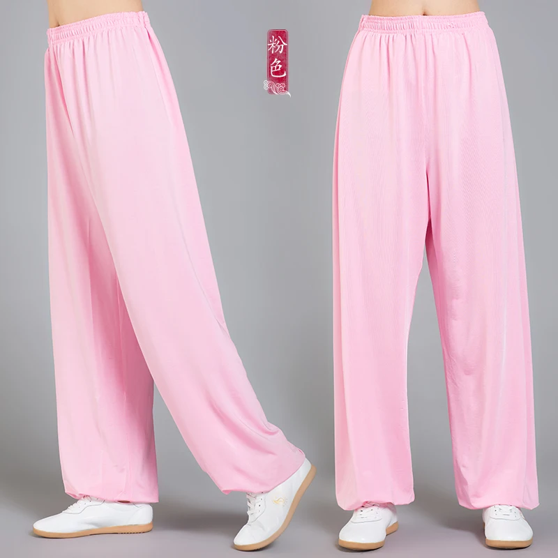 Тай Чи Брюки Боевые искусства Йога Брюки Wu брюки «Shu» - Цвет: pink colour