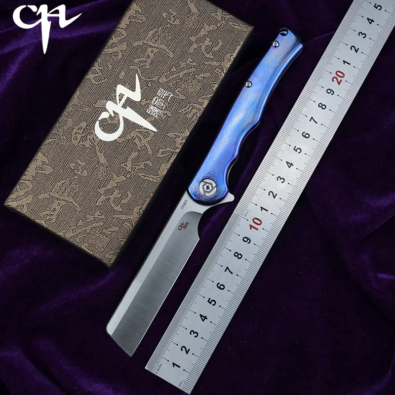 

CH CHMAN Flipper folding knife S35VN blade bearing ball bearing titanium alloy handle outdoor camping fruit knife EDC tool