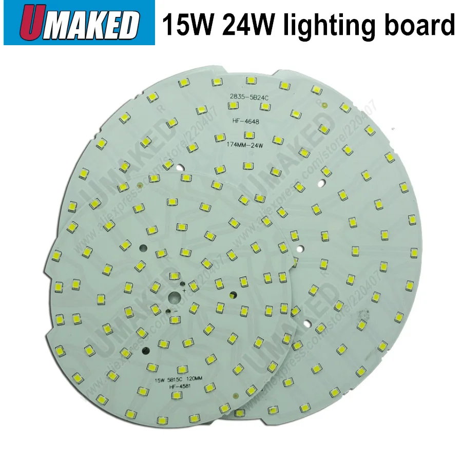 Яркость 15 Вт 24 LED SMD2835 источник света лампы реальная мощность led PCB панель smd