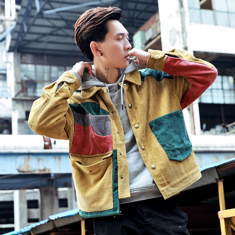 Multi Bag Corduroy Jacket Male 