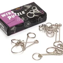 3 шт./компл. IQ металлическая головоломка Прорезыватель игра для взрослых детей