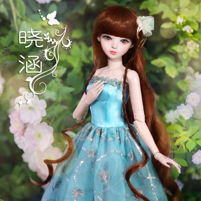 60 см длинное платье для свадьбы куклы невесты ручной работы 1/3 Bjd кукла для девочки полный набор шарнирная кукла игрушки для девочек подарок на свадьбу подарок на день рождения