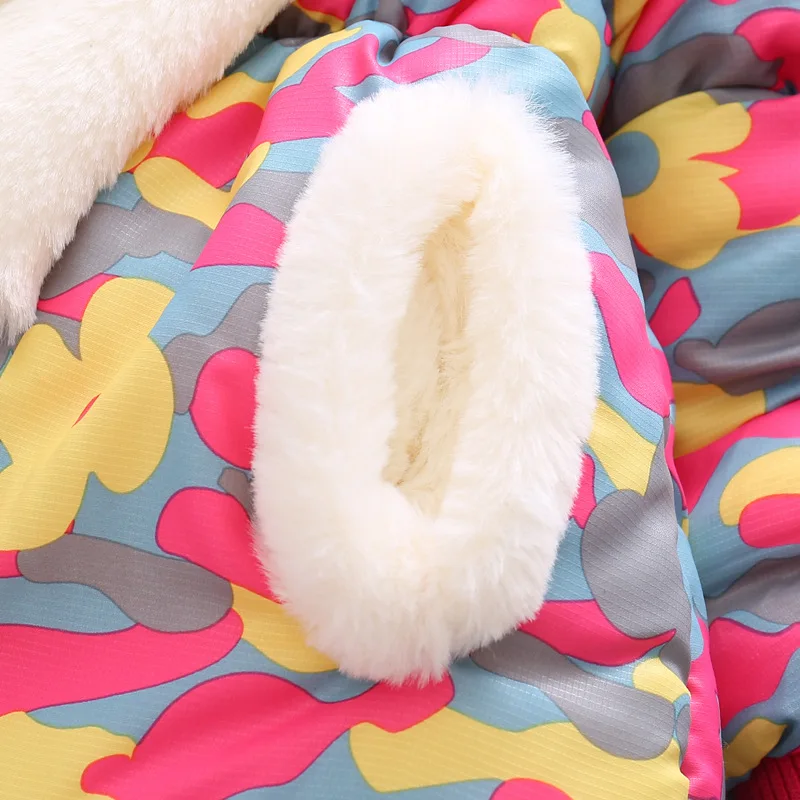 Jaqueta de Bebê Infantil do Bebê Parka da Criança Bibihou Inverno Bonito Coelho Grosso Algodão-acolchoado Bebê Menina Outerwear Meninos Meninas Neve Wear 13 Mamãe e Bebê