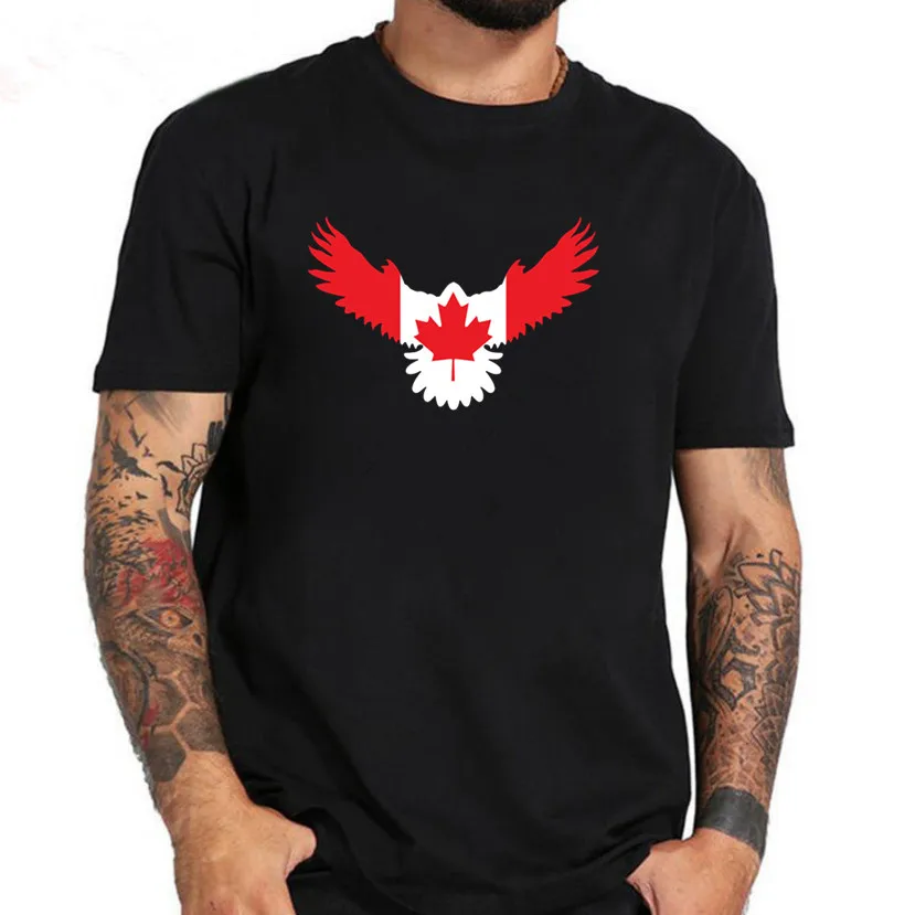 

Eagle Canada Flag young man T Shirt 2019 High Quality Fashion Casual Tops & Tees Casual Sweatshirt Men's short sleeve Tshirt