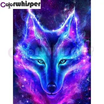

Diamond Painting Full Square/Round Daimond Painting"Animal Wolf Fantasy Dream"Mosaic Rhinestone Embroidery Bedroom Decor 063DP