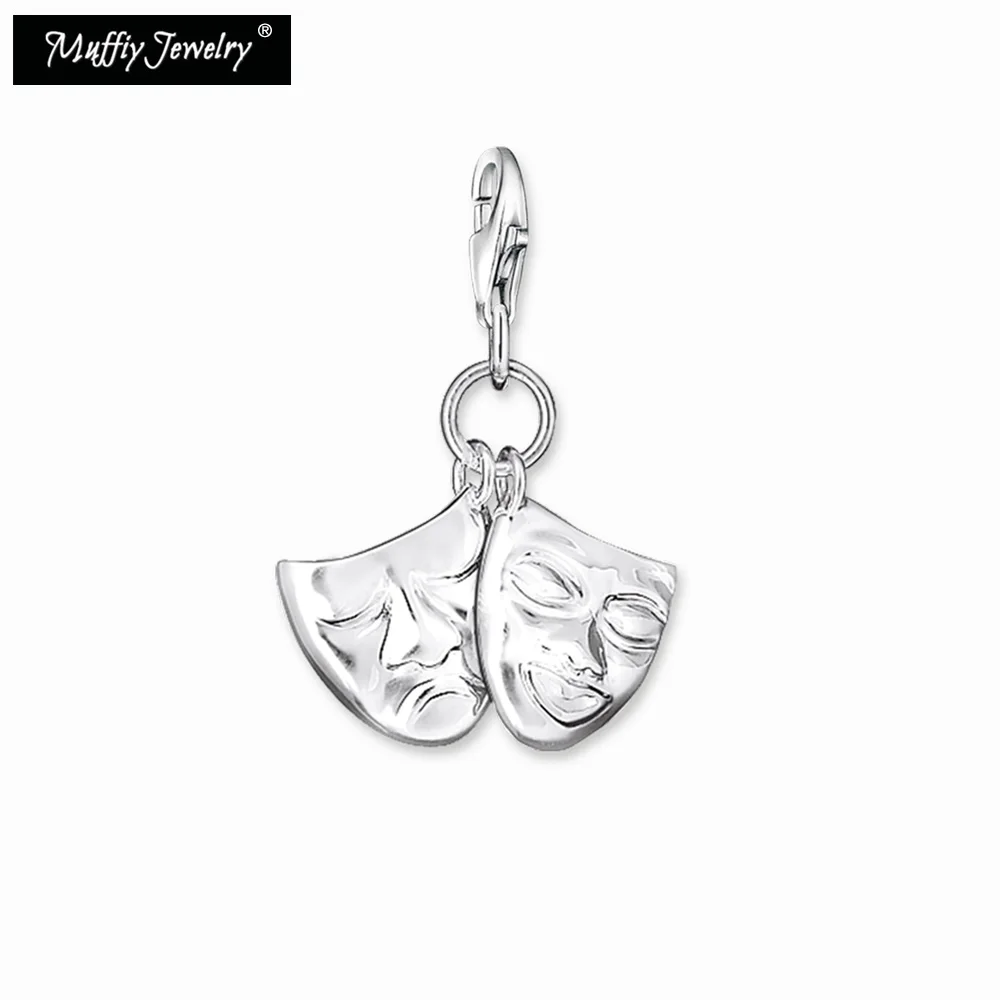 

Theatre Masks Charm Pendant, 2018 Club Good Fashion Jewelry For Women Men,Trendy Gift In 925 Sterling Silver Fit Bag Bracelet --