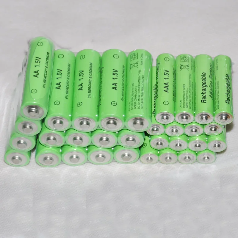 16pcs alkaline 1.5v AAA rechargeable battery cell 2000mah and 16pcs AA 3000mah for led