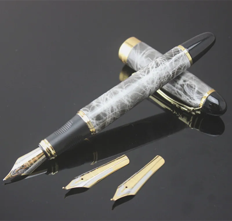 

Jinhao X450 Two Nib 0.5 mm 1.0 mm Bend Nib Calligraphy Pen High Quality Metal Fountain Pen Luxury Ink Gift Pens for Writing