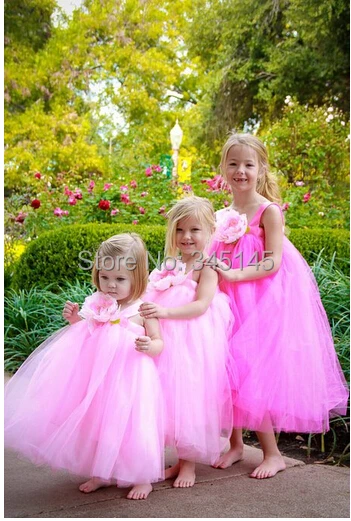 Милые платья для девочек; цвет белый, светло-розовый, розовый; фатиновые платья для крещения; одежда для малышей; платья для девочек с цветочным узором для свадебной вечеринки