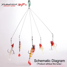 Рыба оборудование для приманок жесткий крючок с наживкой Комбинации многофункциональные рыболовные снасти Крючки из нержавеющей стали