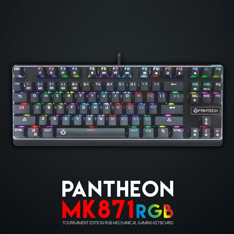 

New Mechanical Gaming Keyboard 87 Keys USB Interface Wired LED ABS Anti-interference