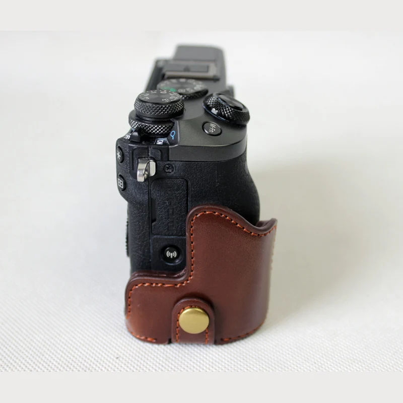 Из искусственной кожи чехол камера сумка для Canon EOS M6 M6II M6 Mark ii половина тела Набор защитная крышка с отверстием батареи