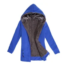 Free Shipping Winter Fashion Women Long Hooded Sweatshirt Coat Warm Thicken Zip Up Outerwear Hoodies Jacket Coats 6 Colors