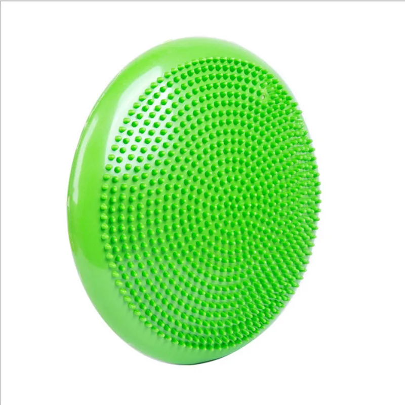 Durable  Inflatable Yoga Balance Pad Massage Mat Women Home Fitness Sports Gym Massage Cushion Foot Massager Green Color One