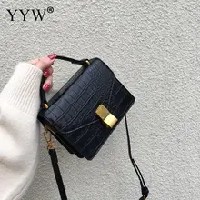 Женская сумка из искусственной кожи аллигатора, женская сумка через плечо, женские сумки-конверты, коричневые сумки на плечо для женщин, новая сумка с ручкой сверху