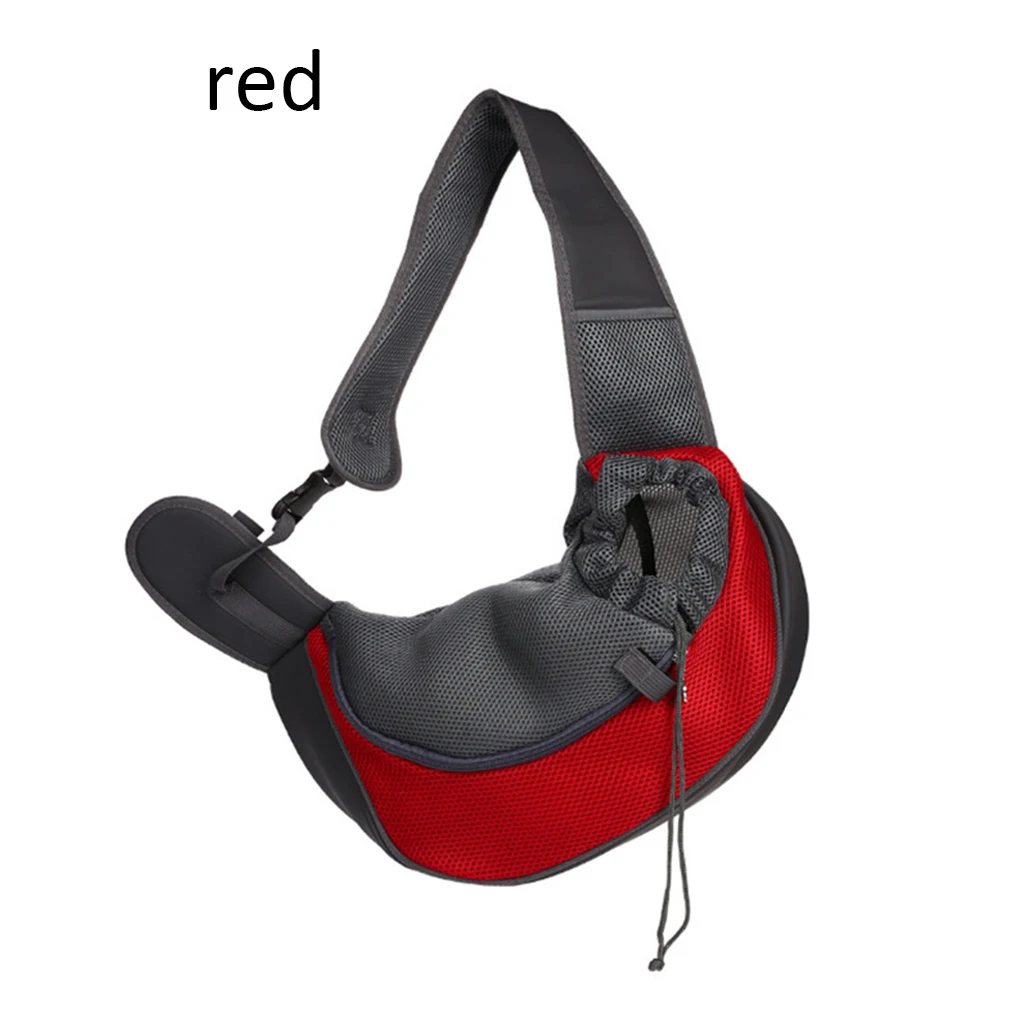 Сумка-переноска для питомца щенка, сумка для путешествий на открытом воздухе, Сетчатая Сумка на одно плечо, сумка-слинг с эффектом памяти, дорожная сумка на плечо для собак, L/S - Цвет: Красный