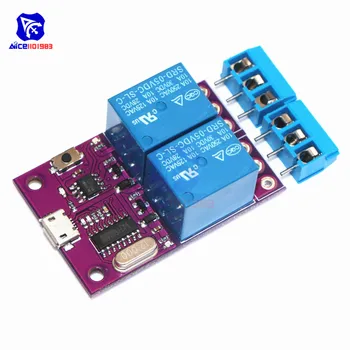 

Delay Relay 5V 2 Channel Intelligent Control Switch MCU Microcontroller CH340 Time Delay Relay Module Micro USB for Arduino