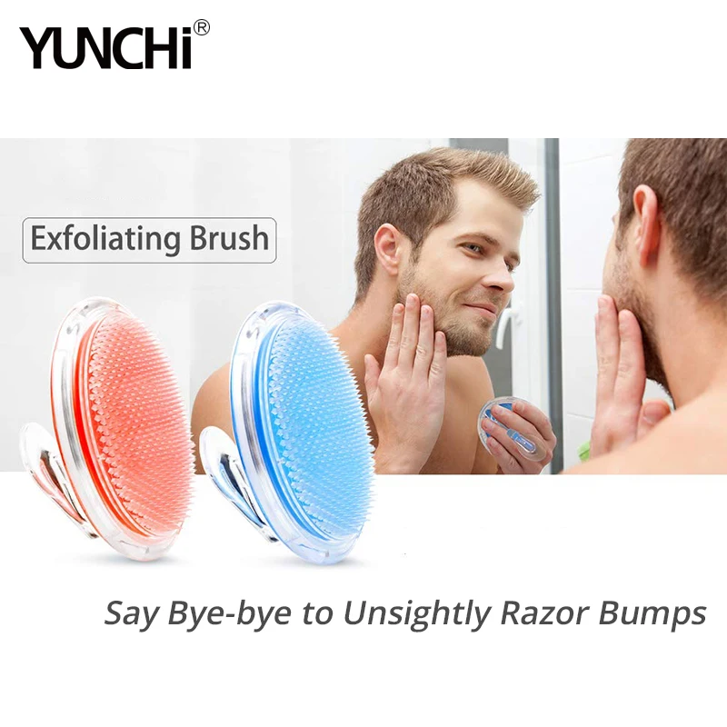 Exfoliating Shower Brush Hair Massage Comb Scalp Massager Ingrown Hair and Razor Bump Treatment Body Scrub Tool for Man & Woman