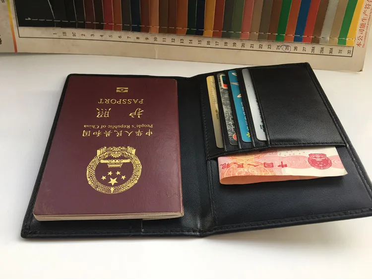 RFID Couro Genuíno Anti Capa de Passaporte