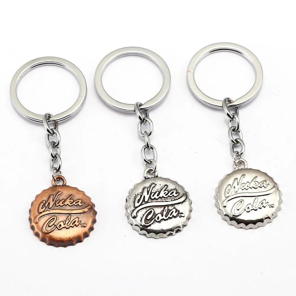 Beer Cock Bottle Cap Cover Pendant Car Keychains Pip Boy Nuka Cola