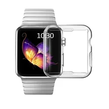 Для Apple Watch 3 Чехол встроенный защитная пленка из термополиуретана все вокруг защитный чехол высокой четкости прозрачный Ультратонкий чехол для Appl