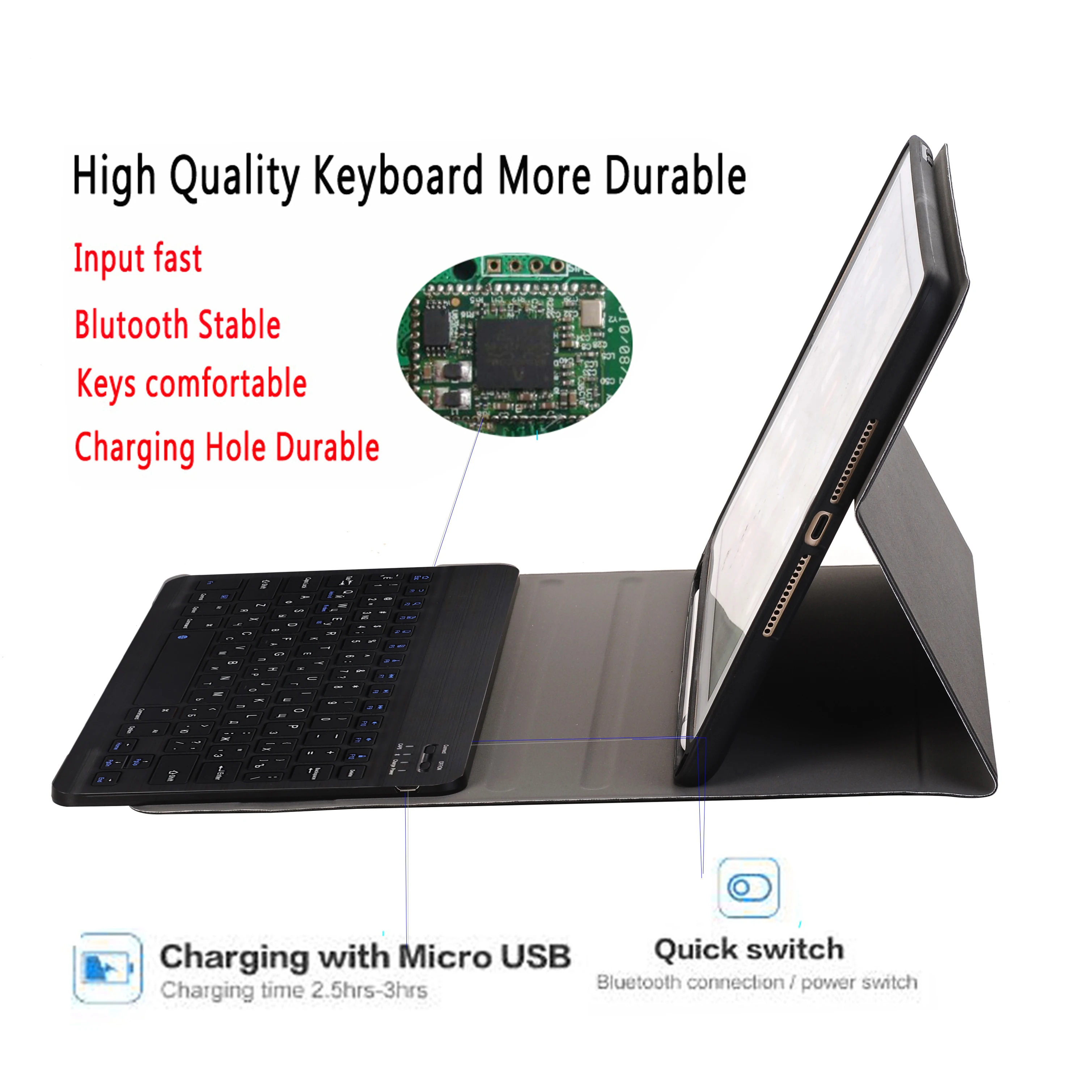 Русская клавиатура чехол для Apple iPad Air 2019 10 5 3 3rd поколения A2152 A2153 A2154 A2123 Pro A1701 A1709