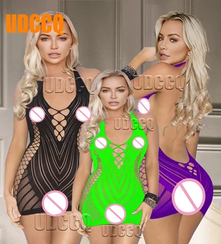 

lingerie sexy hot erotic Body stocking Sheer Babydoll baby doll dress Underwear Chemises Catsuit product erotic 9019