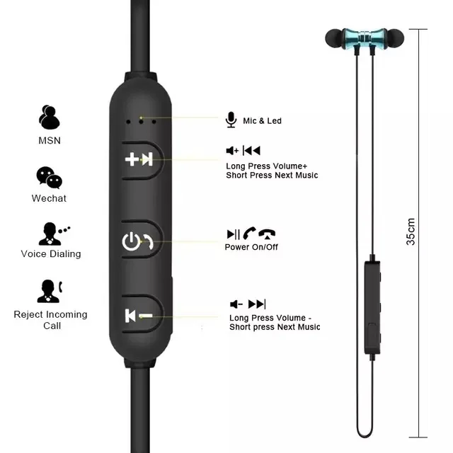 2019 беспроводные наушники Bluetooth для телефона с шейным ремешком спортивные Samsung Sony